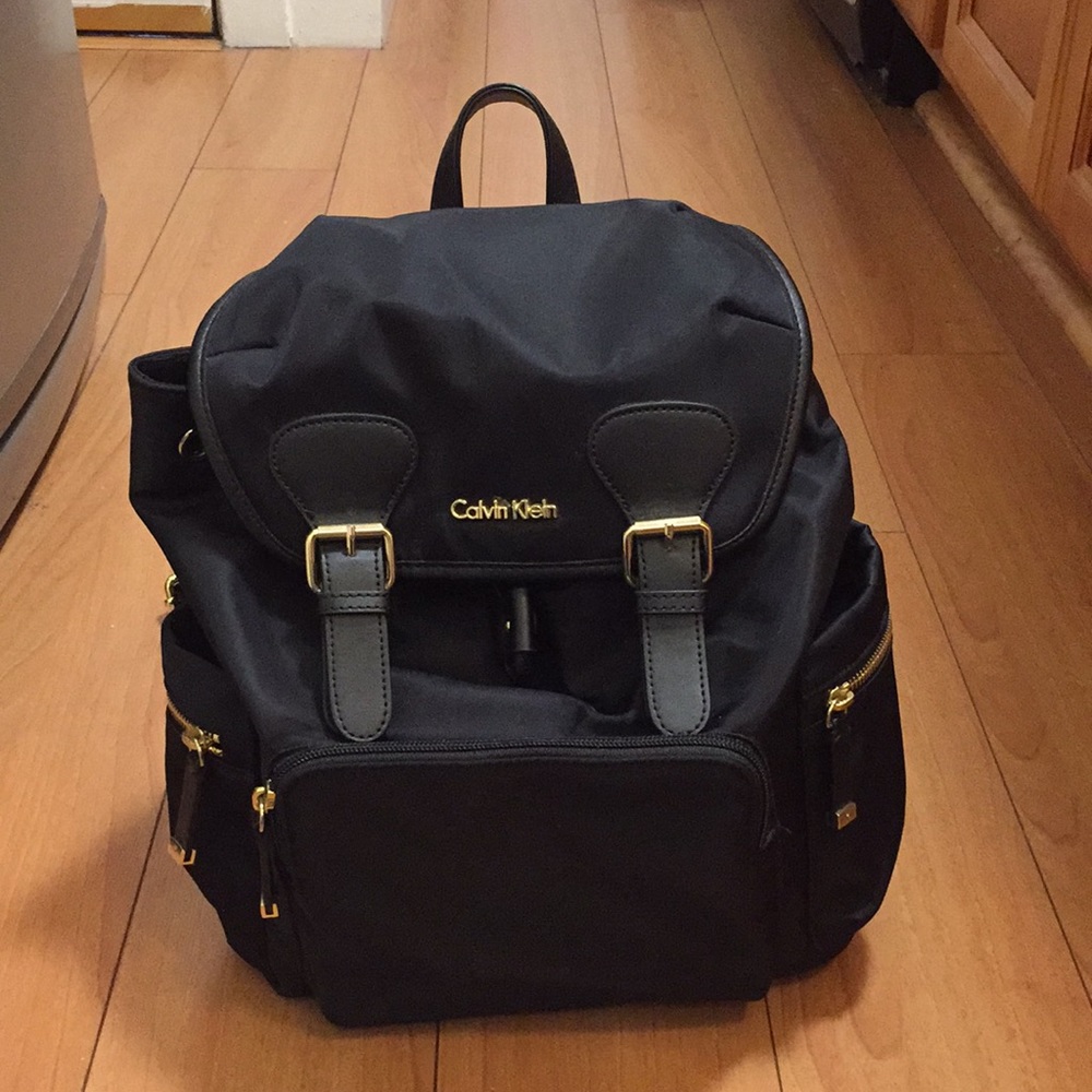 Calvin Klein Double Buckle Black Backpack